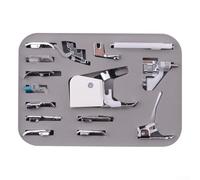 15 Pcs Presser Foot Kit for Low Shank Sewing Machines | Compatible with For Janome New Home For Pacesetter For Pfaff For KENMORE | Steel Craft Presser Feet Set with Storage Box(CY-015)