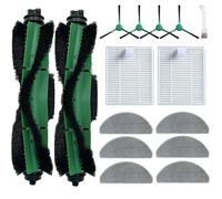 15 Pcs Replacement Kits for iRobot Roomba 105 Combo /105 Combo+ /105 Vac /Q052 /104 Combo Robot Vacuum, 1 Main Brush, 4 Filter, 4 Dust Bag, 6 Side Brush, 4 Mop Pad