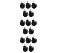 15 Pcs Replacement Wheels Heavy Duty Swivel Stem Casters | Polyurethane and Metal Build, Smooth Rolling Action, Easy Installation, for Office and Home Use