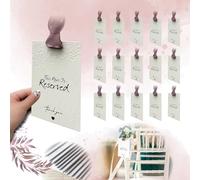 15 Pcs Reserved Seating Signs with Ribbons for Wedding Party Events Signs Hanging for Reserved Chairs Seats in Church Pews and Ceremony Seating (Cherry Blossom)