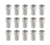 15 Pcs RG6 F-Type Twist-On Coax Coaxial Cable RF Connector Male For CCTV Camera