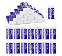 15 Pcs Rubbers Erasers, White Pencil Rubbers Erasers, Pencil Erasers for School, Artists, Architects, Office, Drawing, Students Teachers Drawing (White)