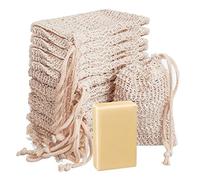 15 Pcs Sisal Soap Bag, TACYKIBD Natural Soap Saver Pouch and Bar Soap Bags, Soap Holder with Drawstring for Foaming and Drying The Soap Shower Bath Exfoliating Exfoliation