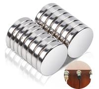 15 PCS Small Strong Magnets 15X2mm, Round Magnets Refrigerator Fridge Magnet Mini Disc Whiteboard Magnets Neodymium Magnets for Whiteboards, Durable Magnets for Crafts Arts Pin Board DIY Picture Photo