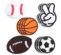 15 PCS Sports Patches Bundle | Iron On or Sew On Embroidered Appliques for Football, Rugby, Baseball, Basketball | Durable, Washable DIY Decor for Jackets, Hats, Jeans & Bags