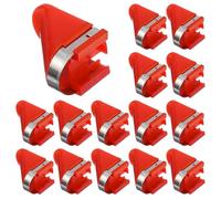 15 PCS Stainless Steel Replacement Blades, Electric Potato Cutter Accessory for Electric Rotating Potato Peeler Automatic Fruit Peeler Electrics Peeling Tool (Red)