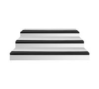 15 pcs Stair Edging Protector, Anti-Slip Edge Nosing Tread Strip, PVC Self Adhesive Stair Step Edge, Increased Friction Reducing Collisions, 90 x 5 cm, Black