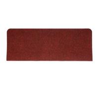 vidaXL Stair Mats - Vibrant Red, Slip-, Noise-Dampening, Needle Felt Fabric, Self-Adhesive Easy Install, Set of 15