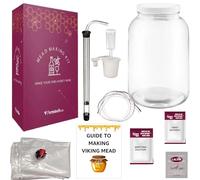 15 Pcs Standard Mead Making Kit - Reusable Make Your Own Mead Kit - Yields 1 Gallon of Mead | Beer Wine Fruit Wine Kombucha Compatibility