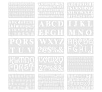15 PCS Stencil Letters Set, Letters Stencils for Crafts Reusable, Durable ABS Plastic Lettering Alphabet Stencil, Multi-Purpose Painting Templates for DIY Projects and Home Decor