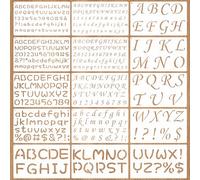 15 PCS Stencils Letters | Reusable Multi-purpose Plastic Letter Stencils for Painting, Journal, Album, DIY Crafts, Scrapbooking and Art Projects