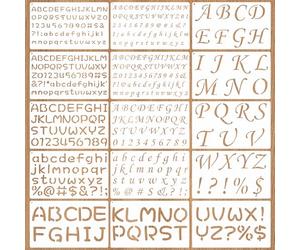 15 PCS Stencils Letters | Reusable Multi-purpose Plastic Letter Stencils for Painting, Journal, Album, DIY Crafts, Scrapbooking and Art Projects