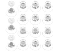 15 Pcs Suction Cups, 25mm Clear Suction Pads, Plastic Sucker Pads Sucker Cups, Suction Holder with Knurled Nuts, Round Thread Window Suckers for Glass Table Top Window Mirror Suction Cups