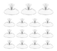 15 Pcs Suction Cups, Diameter 40mm Clear Suction Pads, Plastic Sucker Pads Sucker Cups, Suction Holder with Knurled Nuts, Round Thread Window Suckers for Glass Table Top Window Mirror Suction Cups
