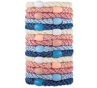 15 PCS Superior Elasticity Mixed Material Hair Accessories,Soft Woven Ponytail Holders, Trendy Colours No Crease Soft Hair Ties for Long Short Straight Curly Hair (style 2,15)