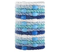 15 PCS Superior Elasticity Mixed Material Hair Accessories,Soft Woven Ponytail Holders, Trendy Colours No Crease Soft Hair Ties for Long Short Straight Curly Hair (style 5,15)