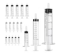 15 Pcs Syringes - No Needle Syringe Reusable 5ml 10ml 20ml for Pets, Liquid Measuring Tools, Labs, Animal Feeding, Dispensing, Watering