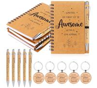15 Pcs Thank You Gift Employee Appreciation Gifts Bulk Include 5 Inspirational Notebooks 5 Motivational Quotes Pens 5 Inspirational Keychain Thank You Teacher Gifts Leaving Gifts for Colleagues Staff