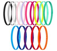 15 Pcs Thin Elastic Headbands, Non Slip Colorful Sport Running Headband Stretchy Skinny Workout Hair Bands Sweatband Fashion Yoga Running Elastic Sports Headbands for Women, Men