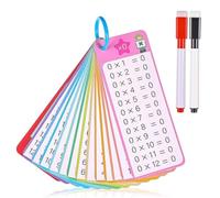 15 Pcs Times Tables Poster, 1-12 Times Table, Times Tables Flash Cards With 2 Dry Erase Markers, Multiplicar Math Game For 1st To 3rd Grade