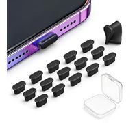 15 Pcs USB C Dust Plugs 3 Colours Silicone Type C Charger Port Cover Protectors USB C Port Caps for iPhone 17 Air 16e 16 15 Pro Max Samsung A26 A56 A36 S25 A16 A35 S24 S23 FE A34 FE A54