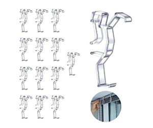 15 Pcs Valance Clips Window Blinds Hidden Clips Plastic Hidden Retainers for Horizontal Wood and Faux Wood Blinds