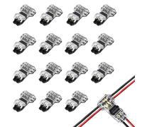 15 Pcs Wire Connectors, T Tap Connectors, 2 Pin Wiring Connector for 18-22 AWG Wires, Electrical Wire Connectors Quick Splice Connectors, No Wire Stripping Required for Low Voltage Applications