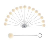 15 PCS Wool Daubers Ball Brush, Shoe Dye Applicator Leather Dye Tool Leather Crafting Tools with Metal Handle for Dying Staining DIY Crafts Projects Shoe Shine Polish