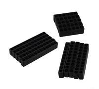 15 Piece Bit Holder Set for 1/4 Inch Hex Shank Tools Includes 6 10 and 12 Hole Plastic Storage Cases for Managing Screwdriver and Drill Bits