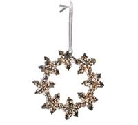 15-Piece Christmas Ornament Set Acrylic Hanging Decorations Including Angels Snowflakes Trees Elks and Candy Canes for Holiday For Festive Display (Wreaths of hangers)
