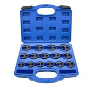 15 Piece Flare Nut Wrench Set - Crows Foot Metal Socket Repair Tool Kit with Carry Case, Mechanic Attachment Equipment | Vehicle Maintenance Gear for Mechanics Garage Service Repair 8 to 24mm Range