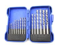 15-Piece Masonry Drill Bit Set with Carbide Tips, 3mm-10mm Round Straight Shank for Concrete, Brick, Tile, Granite, Wood & Metal - for Hammer and Drills