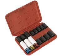 15 Piece PREMIUM Impact Socket & Wheel Nut Remover Set - 1/2" Sq Drive Loops Multi One Size