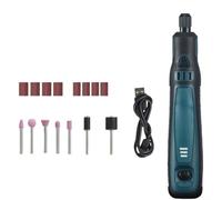 15-Piece Rotary Tool Kit Cordless Mini Electric Grinder Set with Rechargeable Battery for Woodworking Jewelry Crafting Model DIY Projects Black(15pcs)