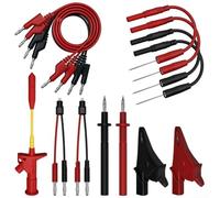 15-Piece-Set-With-4Mm Banana Connectors, Non-Invasive Hooks And LED Indicators For Safe Voltage Checks, For CATIII And CATIV Equipment Up To 1000V