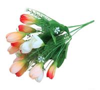 15 Piece Silk Magnolia Buds Artificial Flowers for Wedding Hall Decor Balcony Railing Styling and Visual Merchandising (Evening Red)