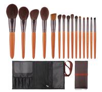 15 piece suit beech yellow rod eye shadow powder powder blusher halo dyed wool hair