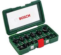Bosch 15-Piece Tungsten Carbide Router Bit Set (for Wood, Shank Ø 8 mm, Accessory Routers)
