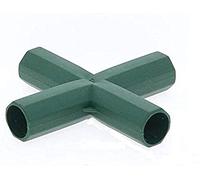 15 Pieces 16MM Greenhouse Frame Connectors Plastic Coated Canes Connector PVC Fitting Stable Support Gardening Building Fruit Supports Cages Netting Frames Fencing Cane Rods Stakes Connectors 4 Way