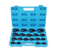 15 Pieces 3/8” 1/2”Crowfoot Wrench Set, 8-32MM Metric Open End Drive Spanners Wrench Set, Flare Nut Wrench Set for Limited Space Use