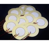 15 Pieces - 41mm Piezo Disc Elements with 4" Leads, Jumbo Contact Pickup CBG Cigar Box Guitar DIY