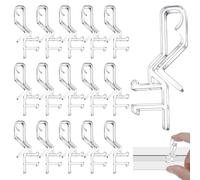 15 Pieces Blind Clips Valance Clips Hidden Channel Valance Blinds Clips Curtain Retainer Holder Clips 1-7/8 Inches Mini Blinds Retainer Holder Sheer Curtain Panel Clips for Grooved Back of Valance