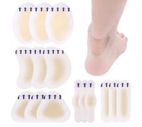 15 Pieces Blister Plasters for Feet, Invisible Blister Plasters, Invisible Hydrocolloid Gel Blister Bandages Blister Cushion Pad, Seal Band Aid, Blister Guard Pads Waterproof for Heel, Toe, Guard Skin