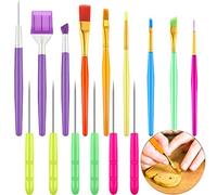15 Pieces Cake Decorating Pastry Brush Set Cookies Biscuit Decoration Brush Tool Biscuit Scriber Needles Sugar Stirring Needle for Cake Fondant Decoration Accessories