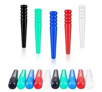 15 Pieces Cribbage Board Pegs, Plastic Cribbage Pegs Plastic Cribbage Pegs Tapered Board Pegs Replacement for Cribbage Traditional Board Game, 3 Piece of Each Color(5 Colors)