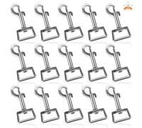 15 Pieces Dog Clip Hook, Heavy Duty Swivel Snap Hook Zinc Alloy Dog Leash Clip 360° Swivel Eye Bolt Snap Clasp for Leash Webbing Collar