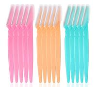 15 Pieces Eyebrow Razors Eyebrow Trimmer Portable Facial Hair Remover with Precision Cover for Women and Men