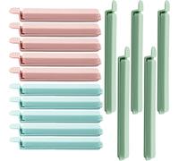 15 Pieces Food Clips,Freezer Clips,Kitchen Clips,Plastic Food Bag Clips Reusable Bag Clips for Food Storage Colorful Food Sealing Clips for Snack, Coffee, Home, Kitchen, Travel(4.7inch, 5.9inch)