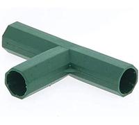 15 Pieces Greenhouse Frame Connectors Plastic PVC Fitting Support Gardening Frame Building Supports Fruit Cages Netting Frames Fencing Cane Rods Stakes Connectors(Green 3 Way Cross Connector 11MM)