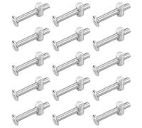 15 Pieces Large Flat Head Hexagon Screws, M6 Nuts and Bolts, Barrel Nuts, Greenhouse Nuts and Bolts, Nut Set.